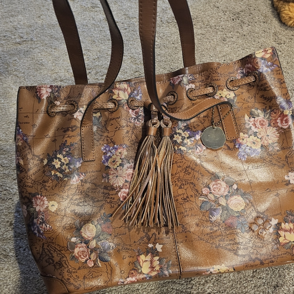 Patricia Nash Leather Whitney Tote In English Garden And Matching Wallet